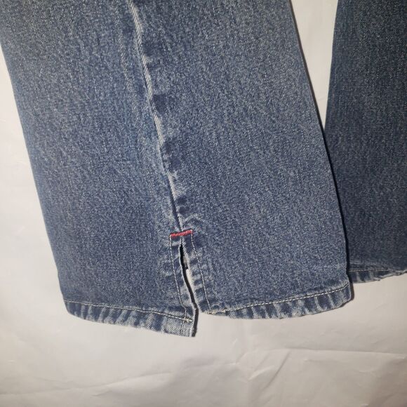 Vintage 90's Y2K AEROPOSTALE Wide Leg Flare Denim Jeans Juniors Size 13/14 L - Picture 7 of 9